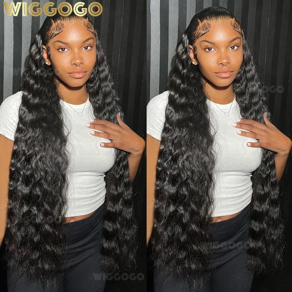40 Inch Human Hair 13X4 Deep Wave Frontal Wig 13X6 Curly Hd Lace Front Wigs Brazilian Water Wave 5X5 Hd Lace Closure Wig